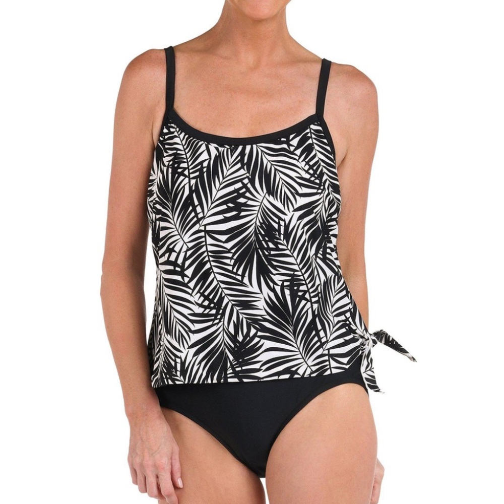Brand new with Tags Maxine‎ of Hollywood Womens Palm Retreat Faux Tankini Top 14